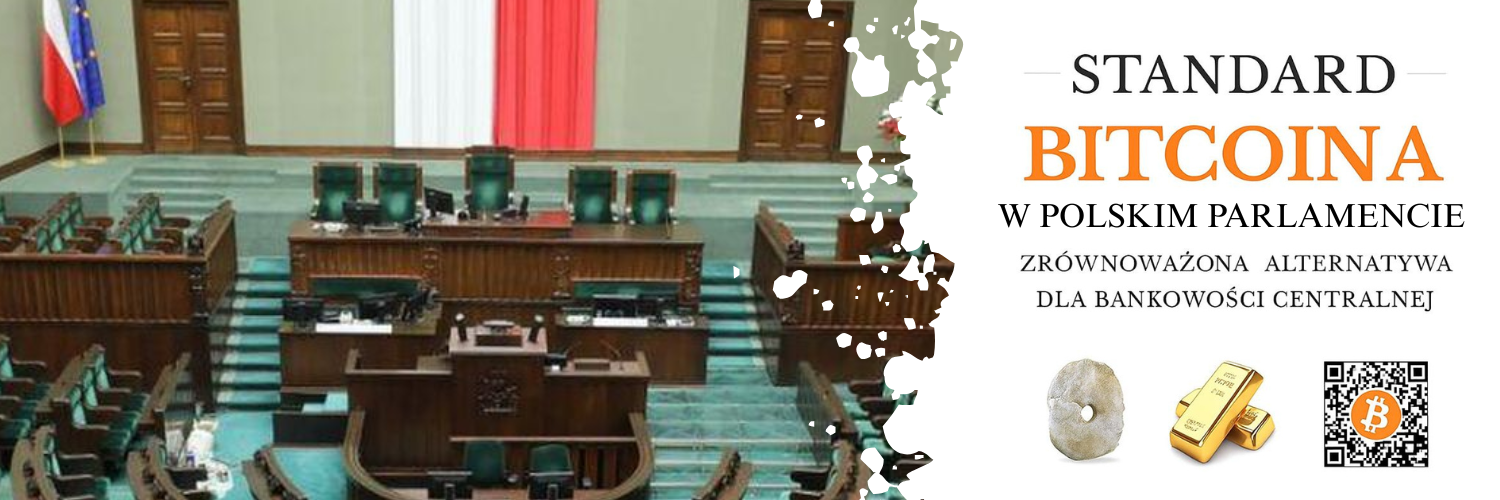 Grafika kampanii Standard Bitcoina w polskim Parlamencie